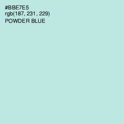 #BBE7E5 - Powder Blue Color Image